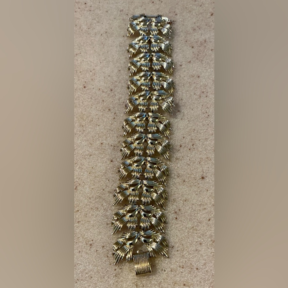 Coro Intricate Gold and Silver Bracelet